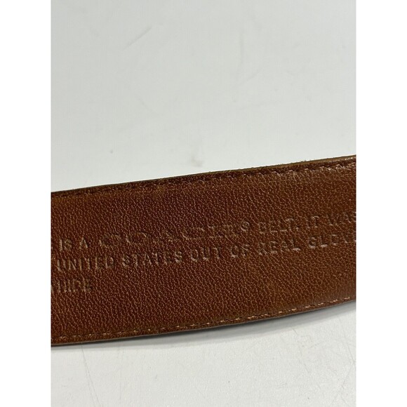 Vintage Coach British Tan Leather Belt 34 Made in the USA - Picture 9 of 16